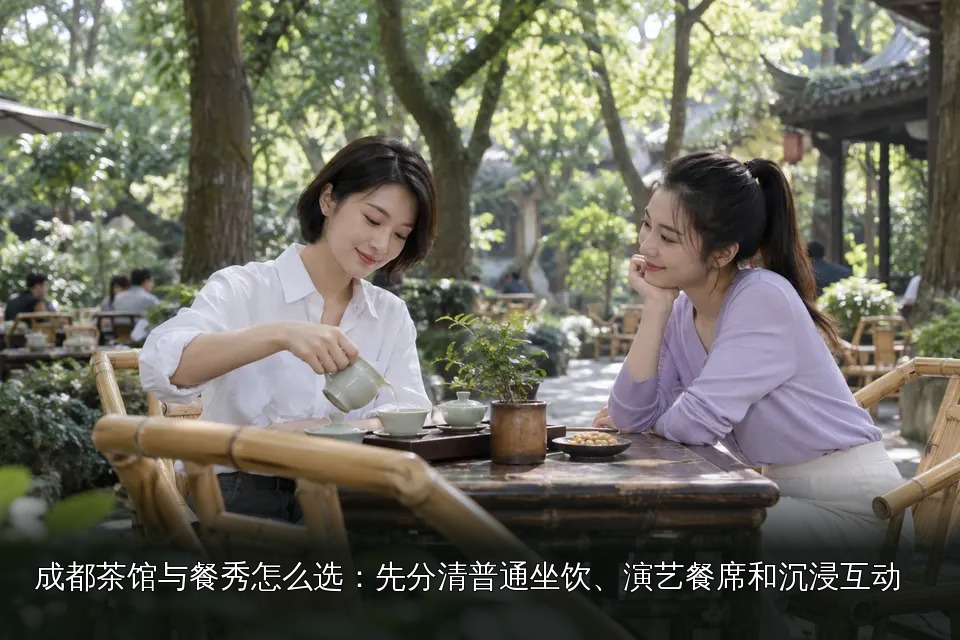 年轻女性品茶主题图｜成都·公园茶桌朋友交流
